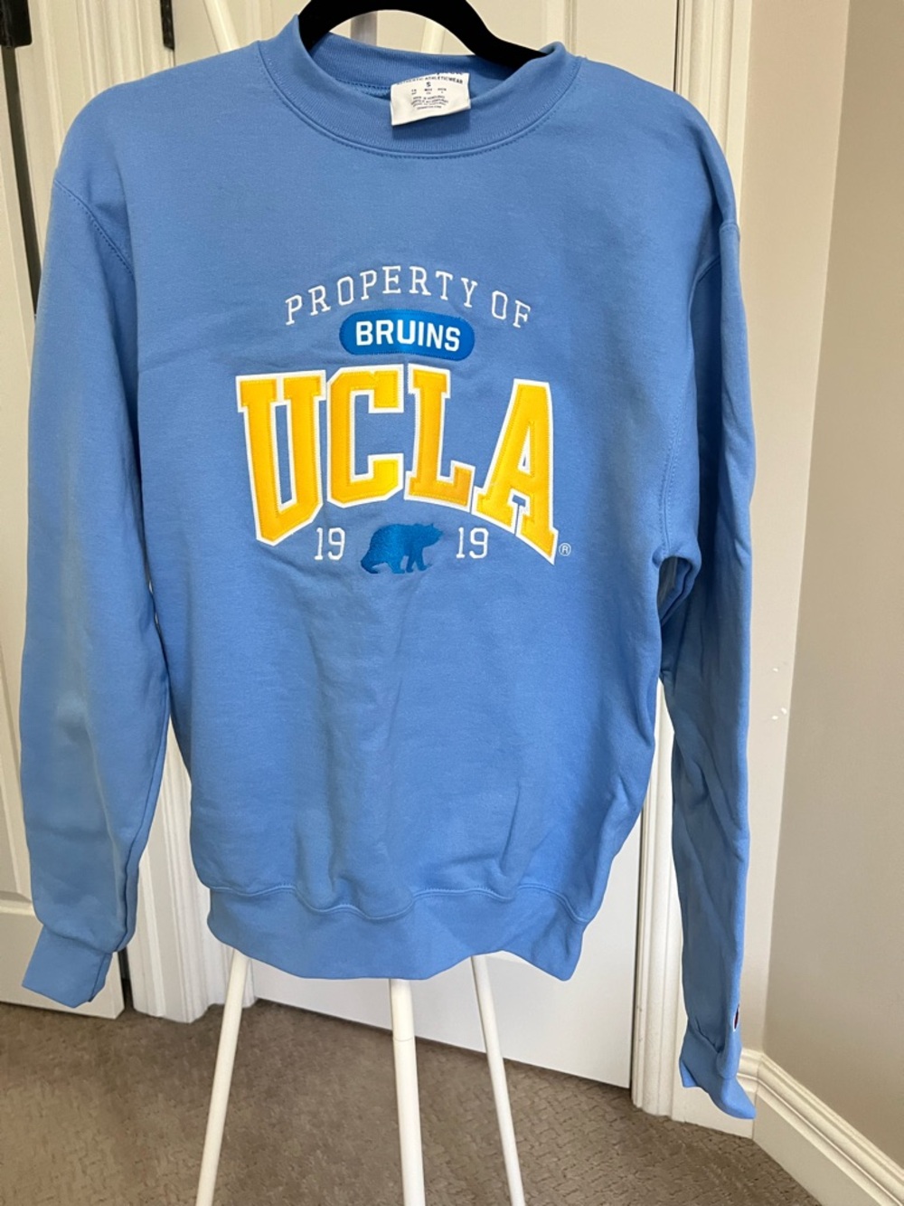 Champion UCLA Bruins Light Blue Crewneck Sweatshirt with Yellow Logo